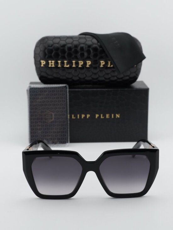 Philipp Plein SPP160 0700 Square Sunglasses – Black / Grey